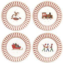 R1100-EXPR-Polar-Train-Express-Kuchenteller-19-2cm-4sort-alle-Teile.jpg 4er Set POLAR EXPRESS Kuchenteller verschiedene Dekore + GESCHENKVERPACKUNG - R1100#EXPR_Bild_1