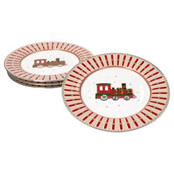 01-R0944-EXPR-Easy-Life-Polar-Express-Kuchenteller-19-2cm-4er-Set.jpg 4er Set POLAR TRAIN Kuchenteller aus Porzellan - R0944#EXPR_Bild_1