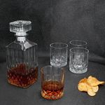 5tlg Whilly Whisky Set - 1x Dekanter + 4x Gläser aus Glas - 13091_Bild_6