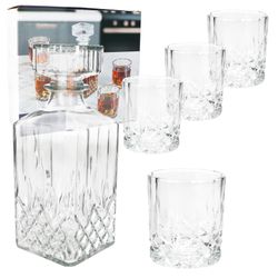 02-13091-Haushalt-Intenational-Whisky-Set-5tlg-Karton.jpg 5tlg Whilly Whisky Set - 1x Dekanter + 4x Gläser aus Glas - 13091_Bild_2