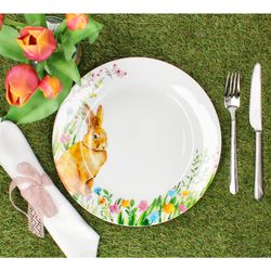 02-163451-MamboCat-Osterfreude-Speiseteller-Ambientebild-Einzeln.jpg 6er Set OSTERFREUDE Speiseteller Porzellan für 6 Personen_Bild_2