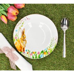 02-163452-MamboCat-Osterfreude-Suppenteller-Ambientebild-Einzeln.jpg 6er Set OSTERFREUDE Suppenteller Porzellan für 6 Personen_Bild_2