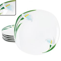 01-163467-MamboCat-White-Calla-Kuchenteller-6er-Set-01.jpg 6er Set WHITE CALLA Kuchenteller Porzellan für 6 Personen_Bild_1