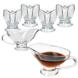 01-5145020-Van-Well-Sauciere-Gourmet-310ml-6er-Set-Deko.jpg 6er Set Sauciere Gourmet aus Glas 310ml - 5145020_Bild_1