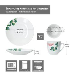 06-MamboCat-Eukalyptus-Kaffeetasse-mit-Untertasse-Bemassung.jpg 6er Set Eukalyptus Kaffeetasse mit Untertasse Porzellan für 6 Personen_Bild_7