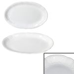 2er Set Seltmann Weiden SALZBURG  Platte oval 28 cm weiß aus Porzellan _Bild_2