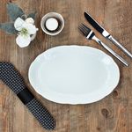 2er Set Seltmann Weiden SALZBURG  Platte oval 28 cm weiß aus Porzellan _Bild_4