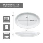 2er Set Seltmann Weiden SALZBURG  Platte oval 28 cm weiß aus Porzellan _Bild_5