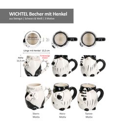 06-23105387-HIT-Wichtel-schwarz-weiss-Becher-Bemassung1.jpg 3er Set Wichtel Kaffeebecher schwarz-weiß verschiedene Dekor – 23105387_Bild_8