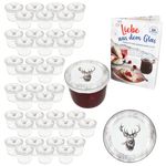 40er Set Sturzglas 230 ml To 82 Alois Hirsch Deckel incl. Rezeptheft_Bild_1