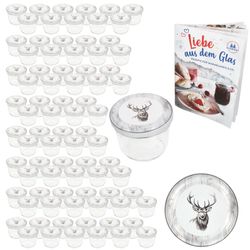 02-00081476-Sturz-TO82-Alois-Hirsch-Deckel-230er-100er-Set.jpg 100er Set Sturzglas 230 ml To 82 Alois Hirsch Deckel incl. Rezeptheft_Bild_2