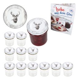 01-00081476-Sturz-TO82-Alois-Hirsch-Deckel-350er-12er-Set-Deko.jpg 12er Set Sturzglas 350 ml To 82 Alois Hirsch Deckel incl. Rezeptheft_Bild_1