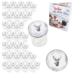 02-00081476-Sturz-TO82-Alois-Hirsch-Deckel-350er-50er-Set.jpg 50er Set Sturzglas 350 ml To 82 Alois Hirsch Deckel incl. Rezeptheft_Bild_2