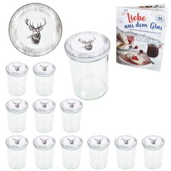 02-00081476-Sturz-TO82-Alois-Hirsch-Deckel-435er-12er-Set.jpg 12er Set Sturzglas 435 ml To 82 Alois Hirsch Deckel incl. Rezeptheft_Bild_2