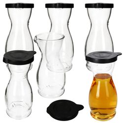 01-13172818S-Mia-Misura-Karaffe-0-5L-schwarzer-Kunststoffdeckel-6er-Set-Deko.jpg 5 Liter geeicht aus Glas mit schwarzem Kunststoff-Deckel - 13172818S_Bild_1