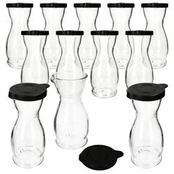 02-13172818S-Mia-Misura-Karaffe-0-5L-schwarzer-Kunststoffdeckel-12er-Set.jpg 5 Liter geeicht aus Glas mit schwarzem Kunststoff-Deckel - 13172818S_Bild_2