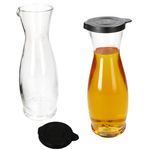 2er Set MIA Misura Karaffe 1l geeicht aus Glas mit schwarzem Kunststoff-Deckel - 13173018S _Bild_1