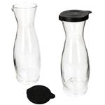 2er Set MIA Misura Karaffe 1l geeicht aus Glas mit schwarzem Kunststoff-Deckel - 13173018S _Bild_2