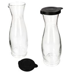 02-13173018S-Mia-Misura-Karaffe-1L-schwarzer-Kunststoffdeckel-2er-Set.jpg 2er Set MIA Misura Karaffe 1l geeicht aus Glas mit schwarzem Kunststoff-Deckel - 13173018S _Bild_2