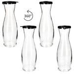 12er Set MIA Misura Karaffe 1l geeicht aus Glas mit schwarzem Kunststoff-Deckel - 13173018S _Bild_4