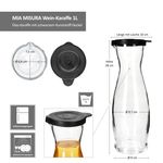 12er Set MIA Misura Karaffe 1l geeicht aus Glas mit schwarzem Kunststoff-Deckel - 13173018S _Bild_7