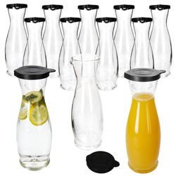 01-13173018S-Mia-Misura-Karaffe-1L-schwarzer-Kunststoffdeckel-12er-Set-Deko.jpg 12er Set MIA Misura Karaffe 1l geeicht aus Glas mit schwarzem Kunststoff-Deckel - 13173018S _Bild_1