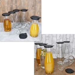 05-13173018S-13172818S-Mia-Misura-Karaffe-1L-0-5L-schwarzer-Kunststoffdeckel-Ambientebild-6er-01.jpg 5 Liter & 6x 1 Liter geeicht aus Glas mit schwarzem Kunststoff-Deckel - 13173018S & 13172818S_Bild_7