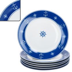 01-163586-MamboCat-Ahoi-Speiseteller-Ambientebild-6er-Set.jpg 6er Set AHOI Speiseteller für 6 Personen aus Porzellan_Bild_1