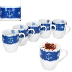 01-163590-MamboCat-Ahoi-Kaffeebecher-6er-Set-Deko.jpg 6er Set AHOI Kaffeebecher für 6 Personen aus Porzellan_Bild_1