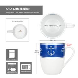 06-163590-MamboCat-Ahoi-Kaffeebecher-Bemassung.jpg 6er Set AHOI Kaffeebecher für 6 Personen aus Porzellan_Bild_7