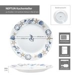 6er Set NEPTUN Kuchenteller für 6 Personen aus Porzellan_Bild_7