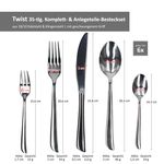 35tlg. Twist Komplett-Besteckset + Anlegeteile für 6 Personen - 630-480_Bild_5