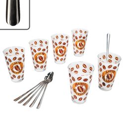 02-0806137-747-310-Justinus-Ritzenhoff-Cremona-orange-Style-Art-12tlg-Set.jpg 12tlg Latte Macchiato Set - 6x CREMONA Gläser orange + 6x STYLE ART Latte Macchiato Löffel - 0806137 & 747-310_Bild_2