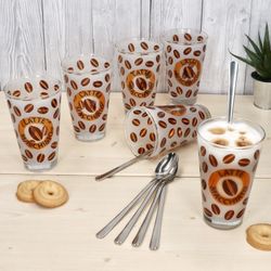 03-0806137-747-310-Justinus-Ritzenhoff-Cremona-orange-Style-Art-Ambientebild-6er-01.jpg 12tlg Latte Macchiato Set - 6x CREMONA Gläser orange + 6x STYLE ART Latte Macchiato Löffel - 0806137 & 747-310_Bild_3