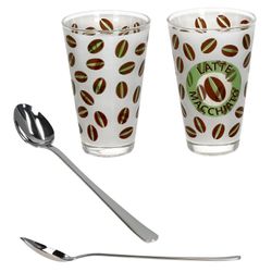 04-0037927-747-310-Justinus-Ritzenhoff-Cremona-gruen-Glaeser-Loeffel-Style-Art-Gesamt.jpg 12tlg Latte Macchiato Set - 6x CREMONA Gläser grün + 6x STYLE ART Latte Macchiato Löffel - 0806182 & 747-310_Bild_3