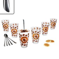 01-0806137-747-480-Justinus-Ritzenhoff-Cremona-orange-Twist-12tlg-Set-Deko.jpg 12tlg Latte Macchiato Set - 6x CREMONA Gläser orange + 6x TWIST Latte Macchiato Löffel - 0806137 & 747-480_Bild_1