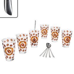 02-0806137-747-480-Justinus-Ritzenhoff-Cremona-orange-Twist-12tlg-Set.jpg 12tlg Latte Macchiato Set - 6x CREMONA Gläser orange + 6x TWIST Latte Macchiato Löffel - 0806137 & 747-480_Bild_2