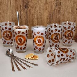 05-0806137-747-480-Justinus-Ritzenhoff-Cremona-orange-Twist-Ambientebild-6er.jpg 12tlg Latte Macchiato Set - 6x CREMONA Gläser orange + 6x TWIST Latte Macchiato Löffel - 0806137 & 747-480_Bild_5