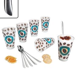 01-0806236-747-480-Justinus-Ritzenhoff-Cremona-blau-Twist-12tlg-Set-Deko.jpg 12tlg Latte Macchiato Set - 6x CREMONA Gläser blau + 6x TWIST Latte Macchiato Löffel - 0806236 & 747-480_Bild_1