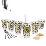 12tlg Latte Macchiato Set - 6x CREMONA Gläser grün + 6x TWIST Latte Macchiato Löffel - 0806182 & 747-480_Bild_5