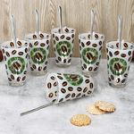 12tlg Latte Macchiato Set - 6x CREMONA Gläser grün + 6x TWIST Latte Macchiato Löffel - 0806182 & 747-480_Bild_1
