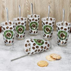 03-0037927-747-480-Justinus-Ritzenhoff-Cremona-gruen-Twist-Latte-Macchiato-Ambientebild-6er.jpg 12tlg Latte Macchiato Set - 6x CREMONA Gläser grün + 6x TWIST Latte Macchiato Löffel - 0806182 & 747-480_Bild_1