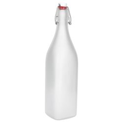 03-Bormioli-Rocco-Swing-Frosted-Flasche-1L-Einzeln-schraeg.jpg 6er Set Glasflaschen Serie Swing Frosted mit Bügelverschluss 1L_Bild_3