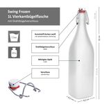 12er Set Glasflaschen Serie Swing Frosted mit Bügelverschluss 1L_Bild_6