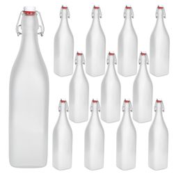 02-Bormioli-Rocco-Swing-Frosted-Flasche-1L-12er-Set.jpg 12er Set Glasflaschen Serie Swing Frosted mit Bügelverschluss 1L_Bild_2