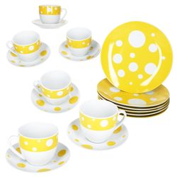 01-163157-3-4-5-MamboCat-PULA-GELB-18tlg-Kaffeeservice.jpg 18tlg Kaffeeservice PULA GELB Porzellan für 6 Personen_Bild_1