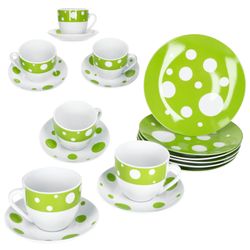 01-163156-3-4-5-MamboCat-PULA-GRueN-18tlg-Kaffeeservice.jpg 18tlg Kaffeeservice PULA GRÜN Porzellan für 6 Personen_Bild_1