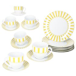 01-163161-3-4-5-MamboCat-SPLIT-GELB-18tlg-Kaffeeservice.jpg 18tlg Kaffeeservice SPLIT GELB Porzellan für 6 Personen_Bild_1