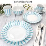 12tlg Tafelservice SPLIT TÜRKIS Porzellan für 6 Personen_Bild_5