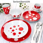 12tlg Tafelservice PULA ROT Porzellan für 6 Personen_Bild_6